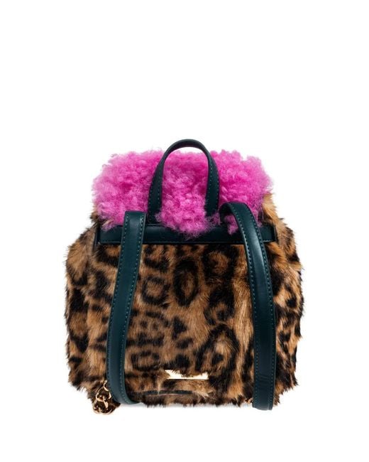 Kurt Geiger Pink Petit Sac À Dos Hoxton À Imprimé Animalier