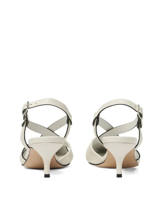 Scarosso White Leather Pumps