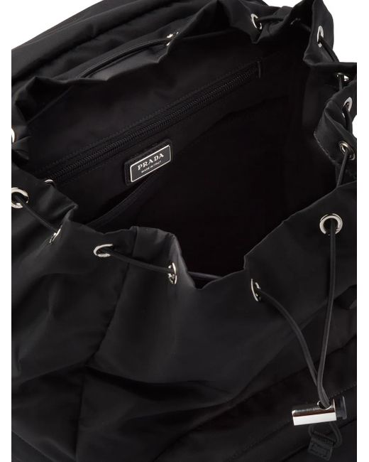 Prada Black Re-Nylon And Saffiano Leather Backpack for men
