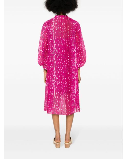 Diane von Furstenberg Pink Ileana Midi Dress