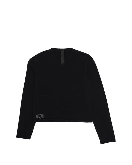 Chrome Hearts Black V-Neck Sweater