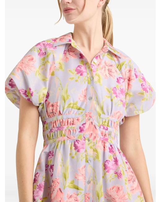 Cinq À Sept Pink Midnight Tulips Maggio Dress