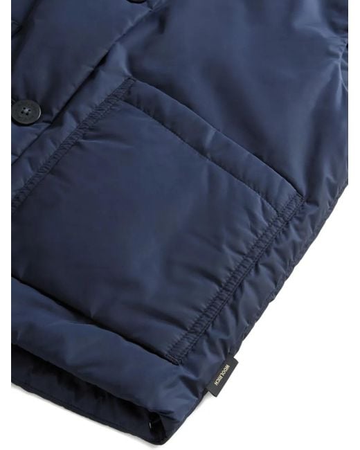 Woolrich Blue Button-Fastening Gilet