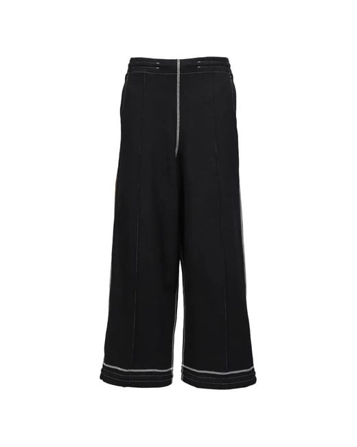 Nicholas Daley Black Side-Stripe Wide-Leg Track Pants for men