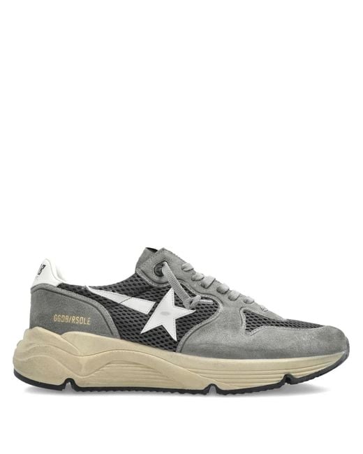 Golden Goose Deluxe Brand White Suede And Mesh Running Sneakers for men