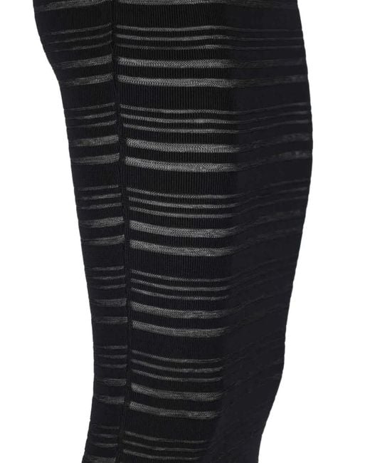 ANDREADAMO Black Ribbed-Knit Maxi Skirt