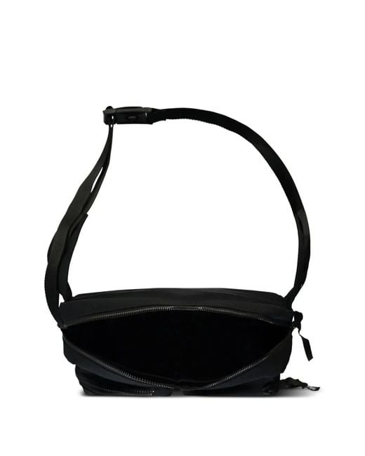 ISO.POETISM Black Logo-Patch Belt Bag for men