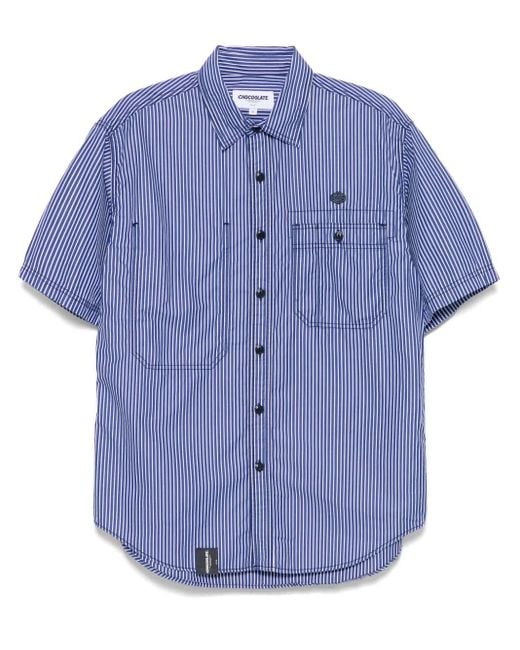 Chocoolate Blue Striped Shirt for men