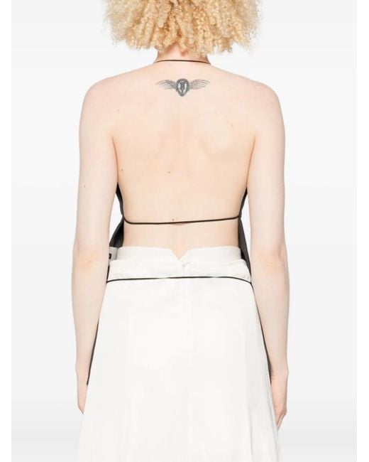 FEDERICO CINA Black Halter-Neck Top