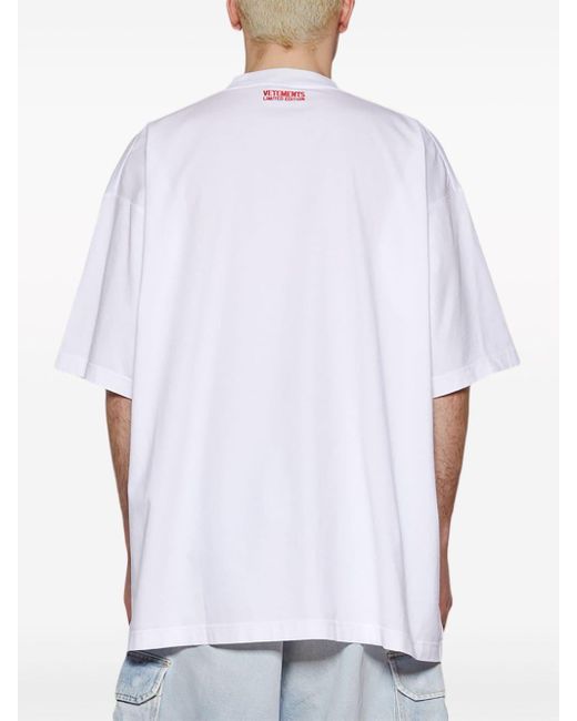 Camiseta con estampado Y2K Vetements de hombre de color White