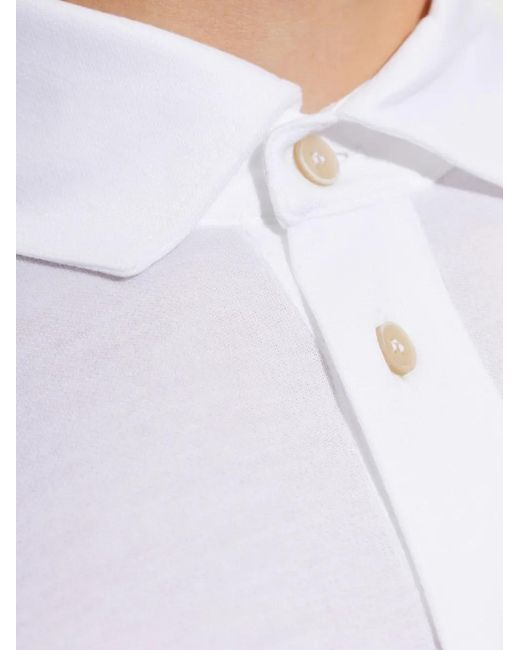 Paul & Shark White X-Soft Interlock Short-Sleeve Polo Shirt for men