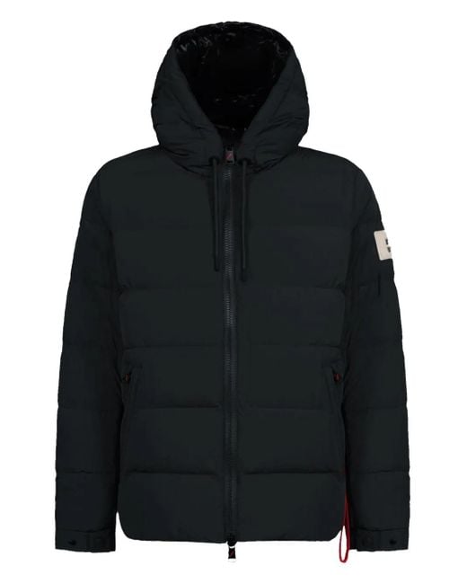 AFTER LABEL Black Hooded Puffer Jacket for men