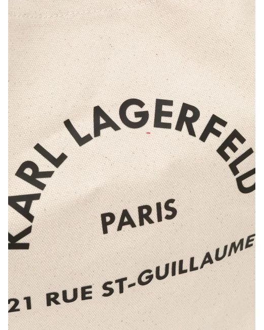 Karl Lagerfeld Natural Rue St-Guillaume Canvas Tote Bag
