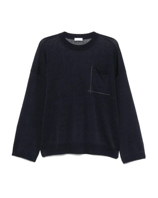 Brunello Cucinelli Blue Monili Chain-Detail Top