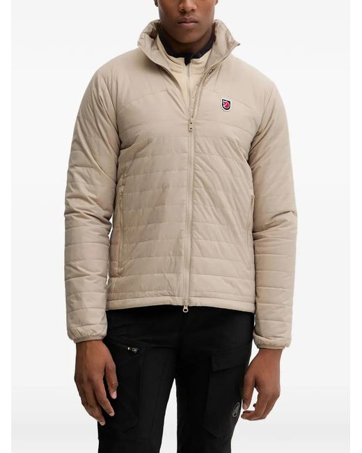 Fjallraven Natural Quilted Logo-Patch Jacket for men