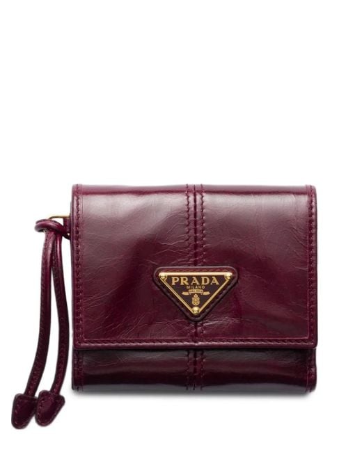 Prada レザー 財布 S Purple