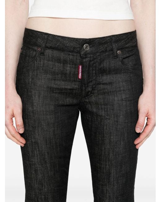 DSquared² Blue Mid-rise Flared Jeans