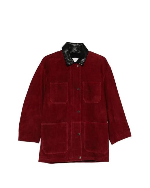 Nour Hammour Red Barn Suede Jacket