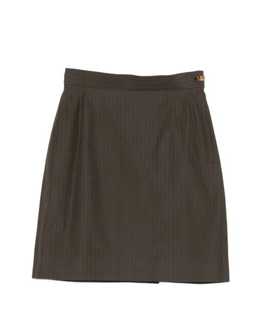 Vivienne Westwood Brown Pinstripe Mini Skirt
