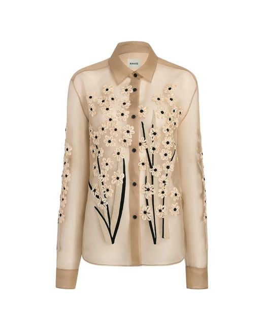Khaite Natural Floral Argo Shirt