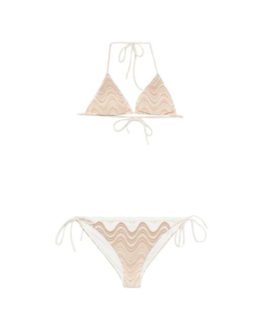 Mc2 Saint Barth White Levyne Tie-Fastening Bikini