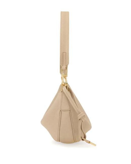 Ferragamo Natural Gancini Shoulder Bag