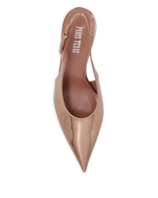 Paris Texas Pink 75Mm Jessica Slingback Pointed-Toe Pumps