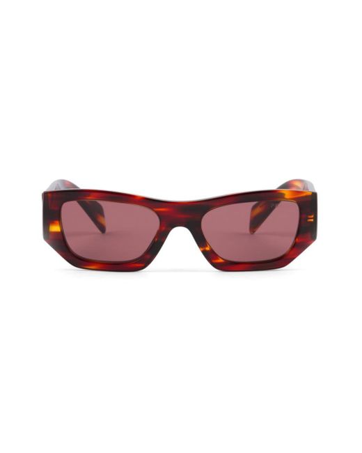 Prada Red Cat-Eye-Sonnenbrille in Schildpattoptik