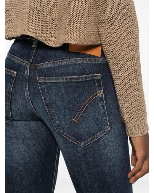Dondup Blue Coco Faded Straight-Leg Jeans