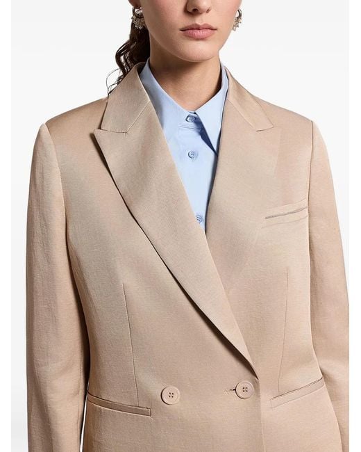 Peserico Natural Blazer À Boutonnière Devant