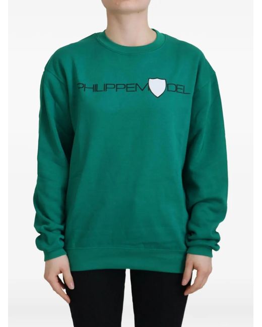 Philippe Model Green Logo-Print Sweater