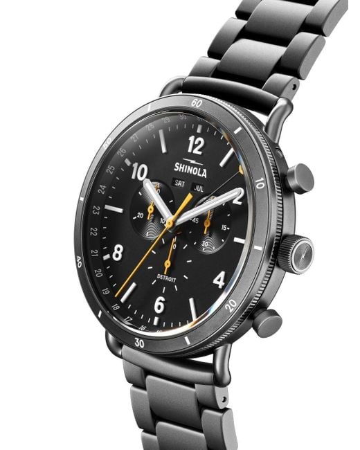 Shinola Black Canfield Sport 45Mm for men