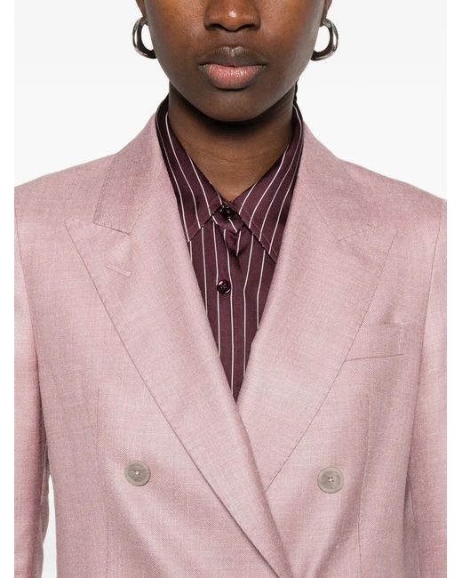 Tagliatore Pink Blazer À Boutonnière Croisée