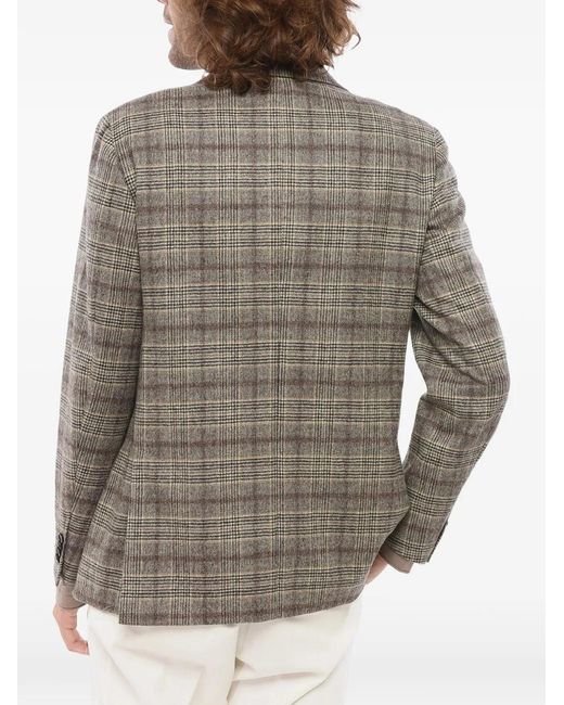 Corneliani Gray Patterned Wool Blazer for men