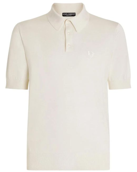 Dolce & Gabbana Poloshirt Met Geborduurd Logo in het White voor heren