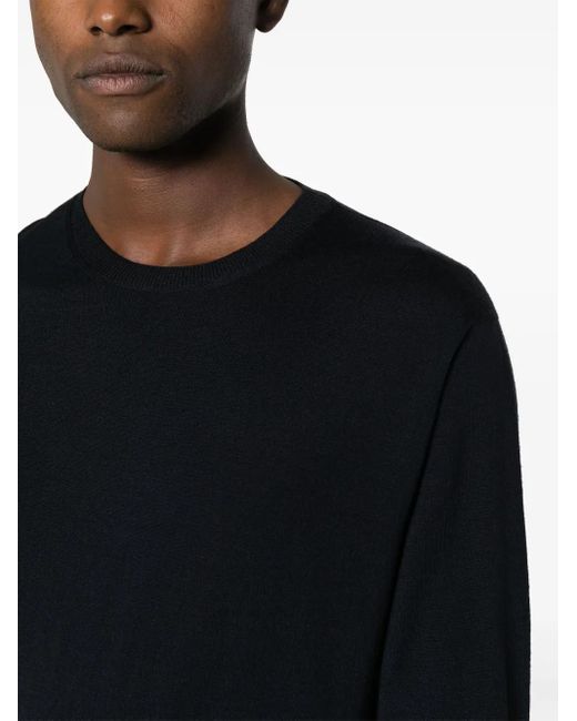 Lardini Blue Crew-Neck Long-Sleeve Jumper for men