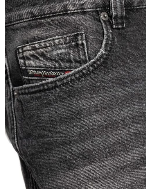 DIESEL Gray Distressed-Effect Denim Shorts for men