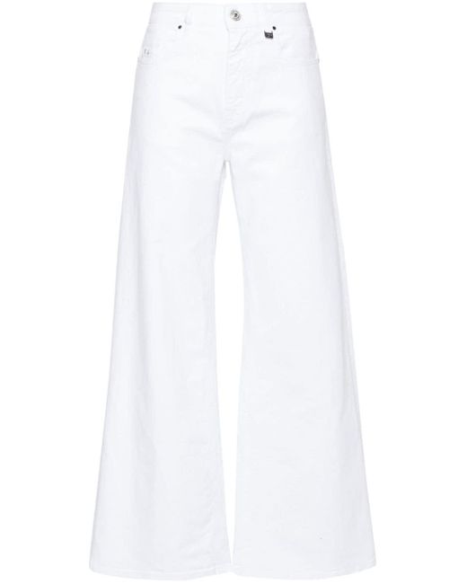 Jeans Monica a gamba ampia di Sartoria Tramarossa in White