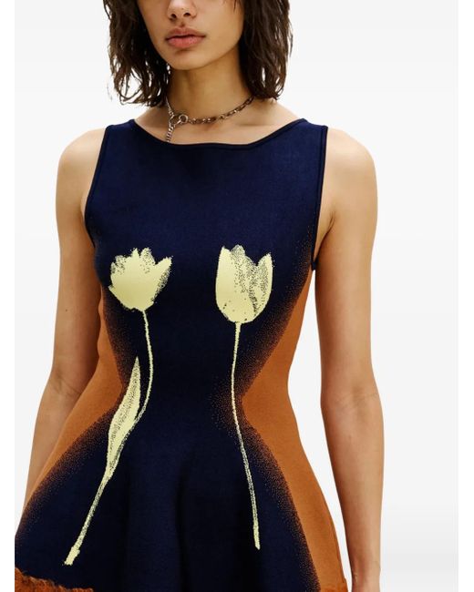 Ph5 Blue Tulip-Print Dress