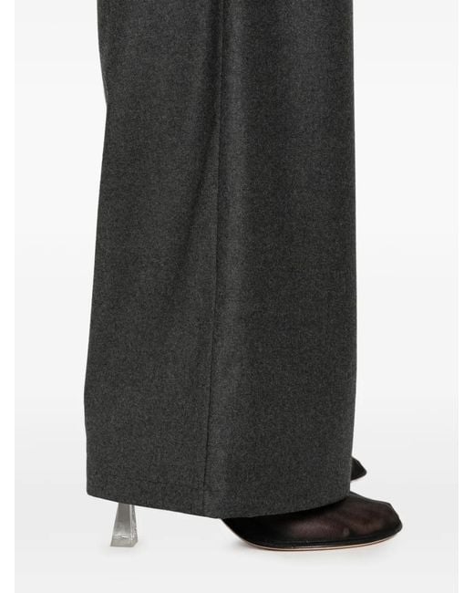 A.M.G Gray Elastic-Waist Wool Trousers