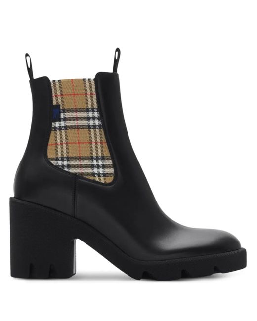 Botas chelsea con tacón de 85 mm Burberry de color Black