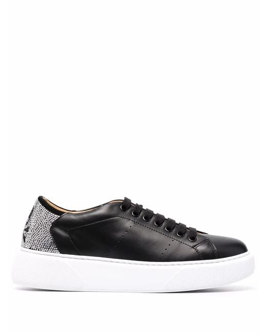 Philipp Plein Black Skull Low-Top Sneakers