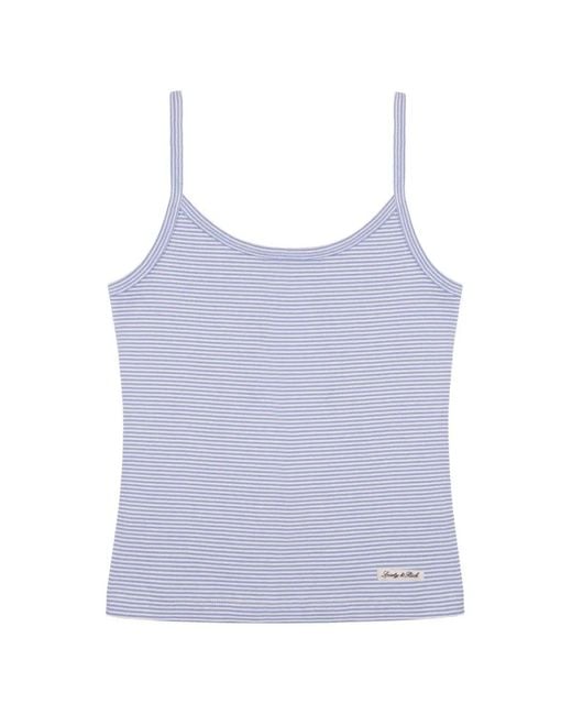 Sporty & Rich Purple House Striped Tank Top