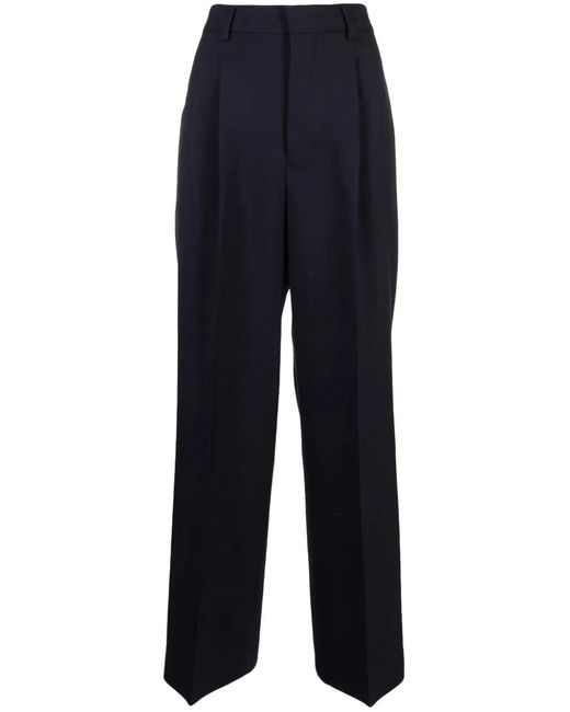 Pantalones de vestir anchos AMI de color Blue