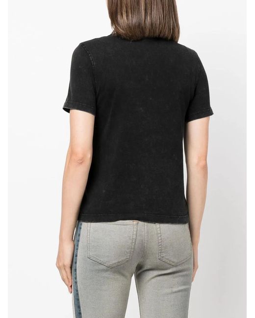 DIESEL Black Distressed-Finish Slogan-Print T-Shirt