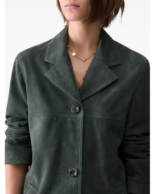 Liu Jo Green Long Suede Jacket