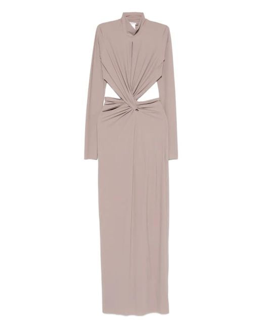 Amazuìn Natural Cut-Out Maxi Dress
