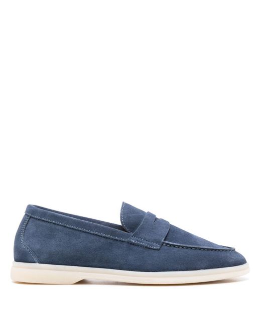 Scarosso Blue Luciana Suede Loafers