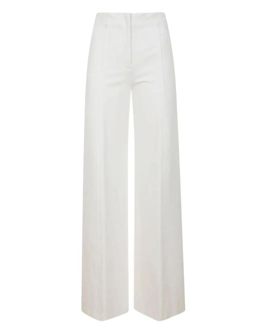 Liviana Conti White Wide-Leg Trousers