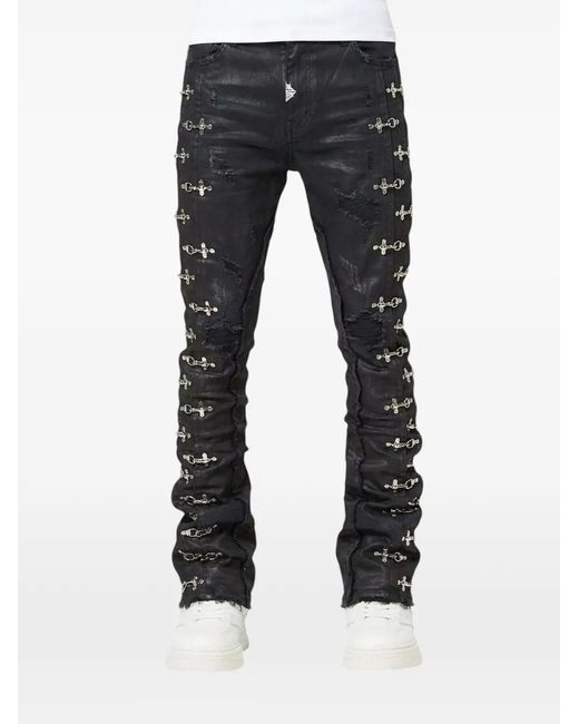 GUAPI Blue Aviation Clasp Jeans for men